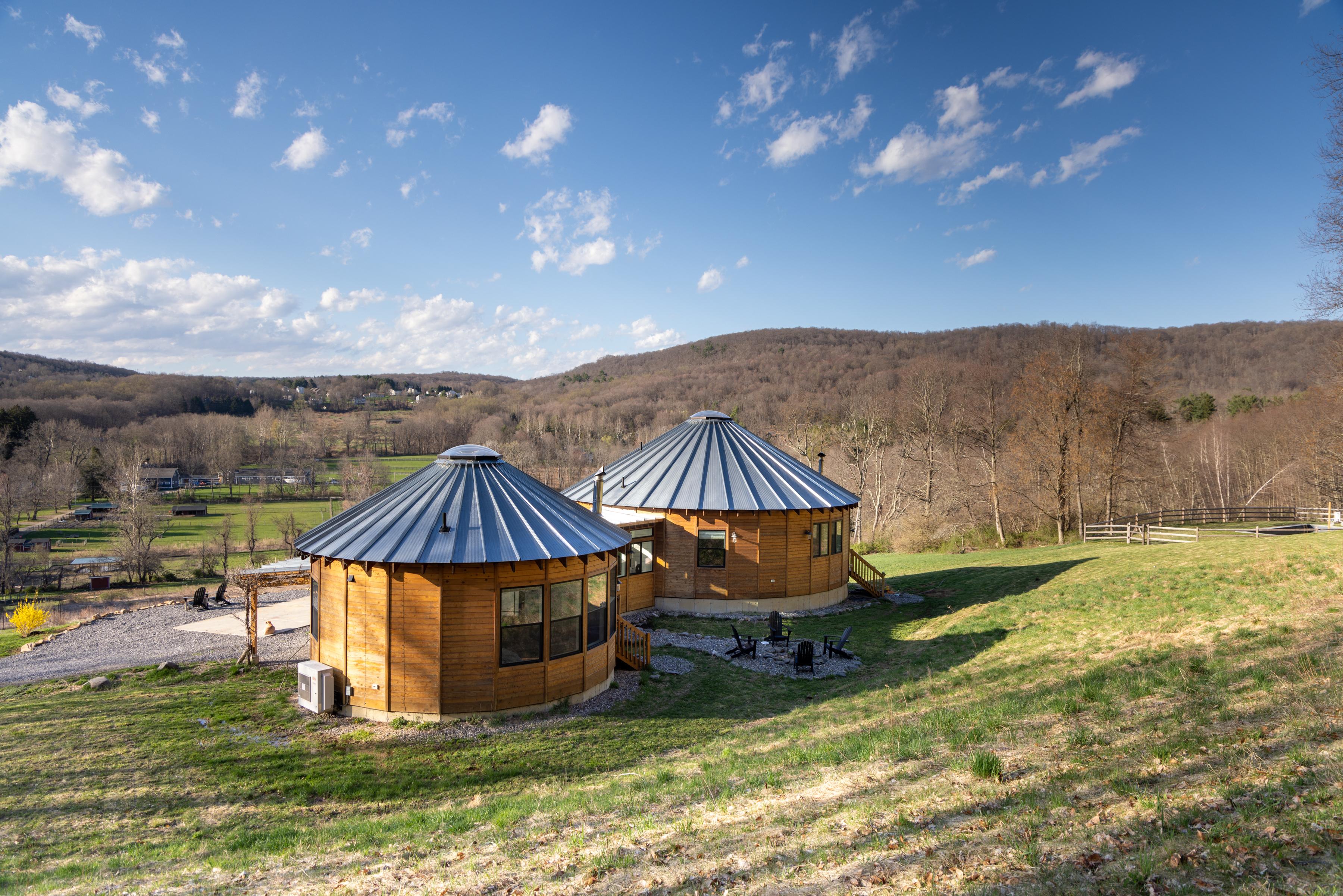Upstate New York Tandem Yurt in a Meadow